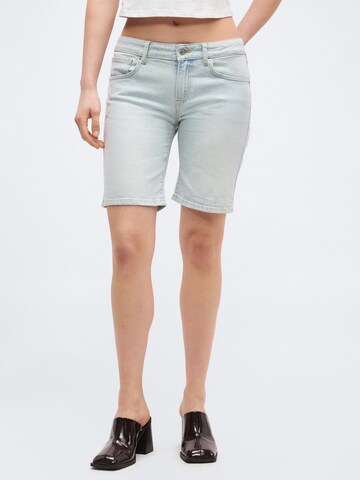 Coupe slim Jean 'Poppy' Pepe Jeans en bleu : devant