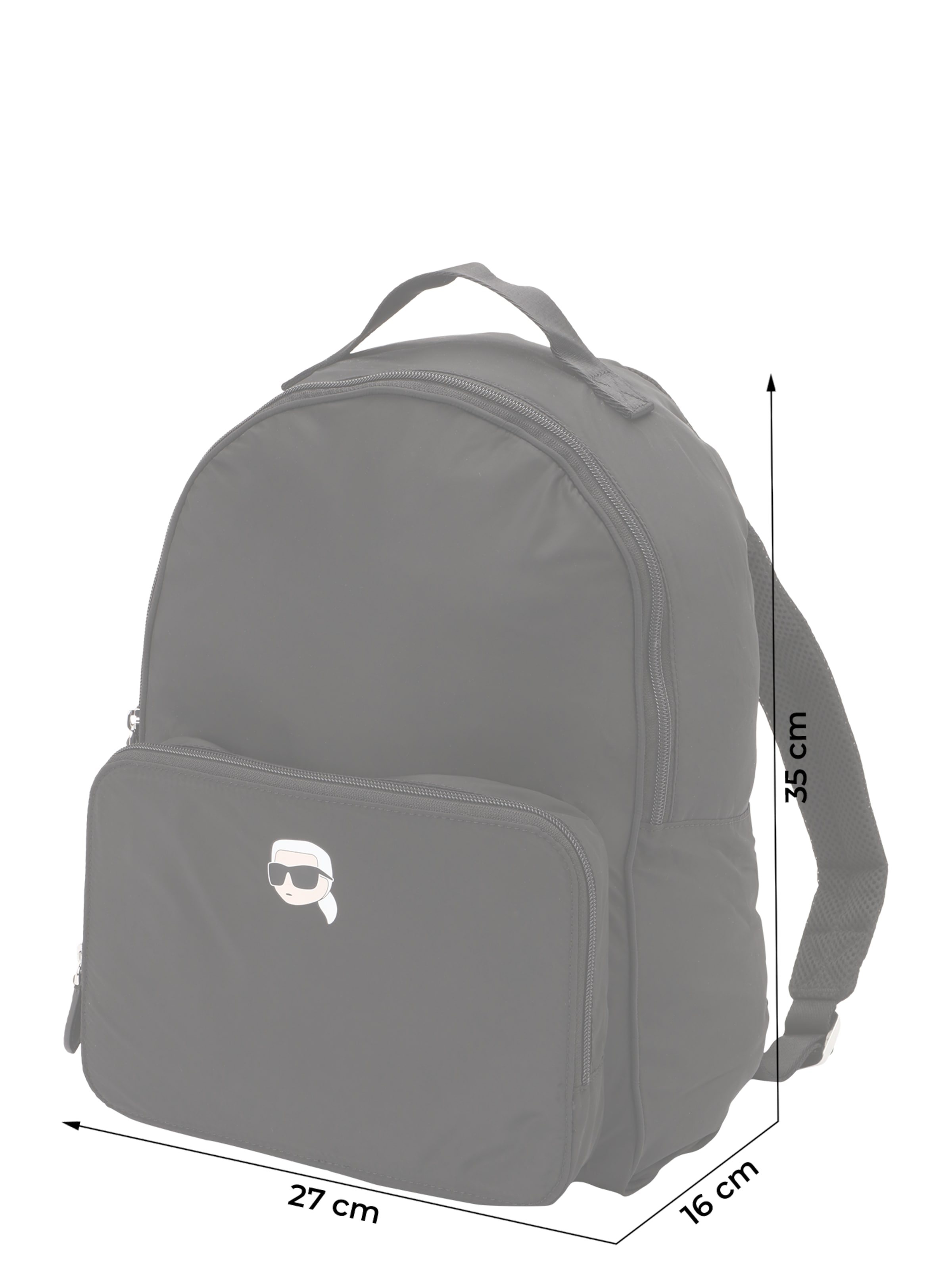 Karl Lagerfeld Backpack 'IKON' in Black