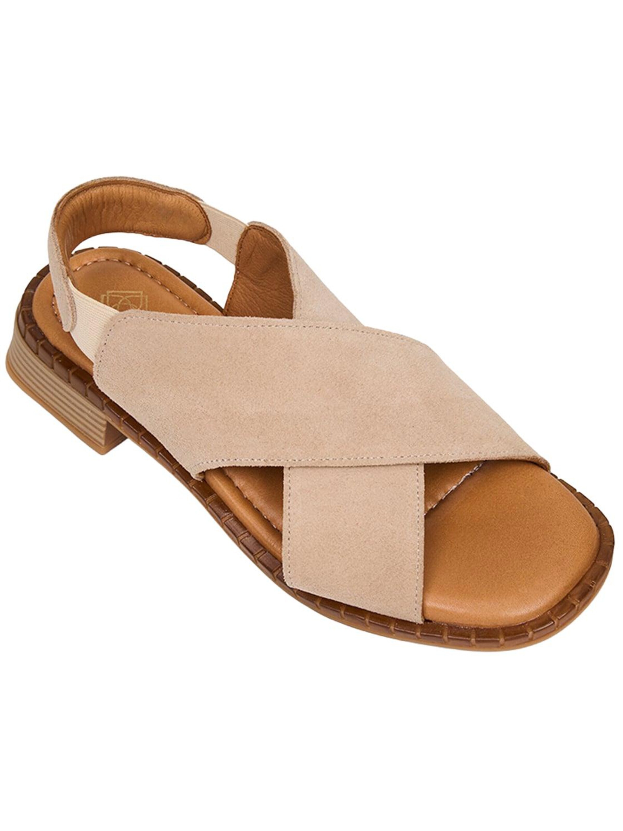 Desa Sandals 'Sandalen mit gekreuzten Riemen' in Beige