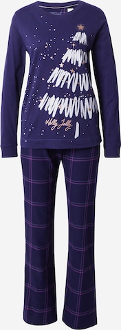 TRIUMPH Pyjama 'Winter Moments' in Blau: predná strana