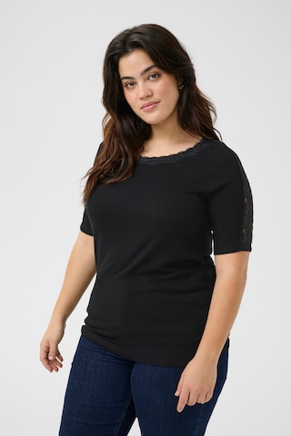 KAFFE CURVE - Camisa 'KCjunna' em preto: frente