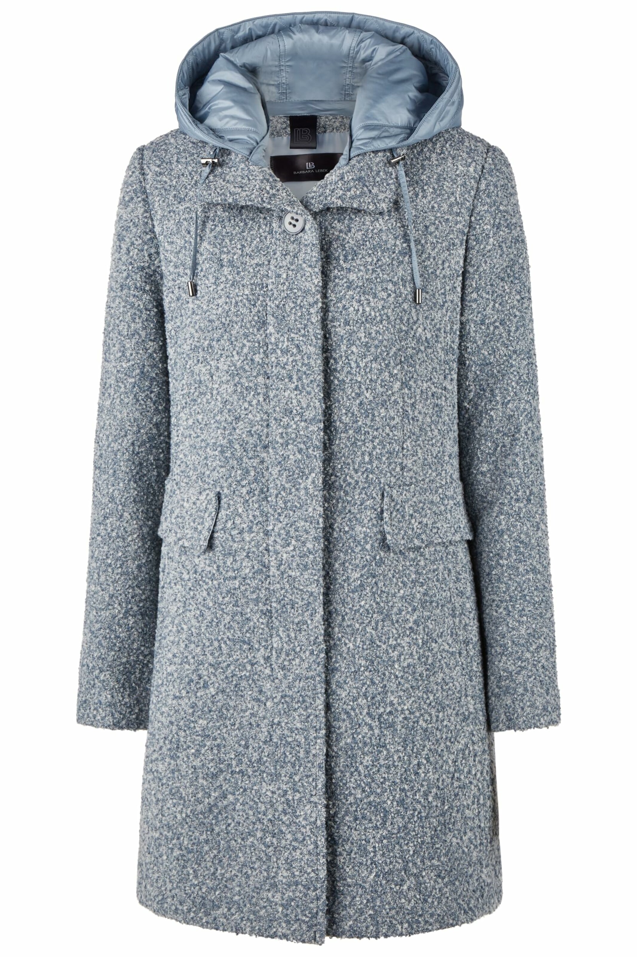 Barbara Lebek Between-Seasons Coat in Blue: front