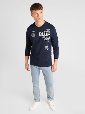 CAMP DAVID - Camisa 'Atlantic Crossing' em azul