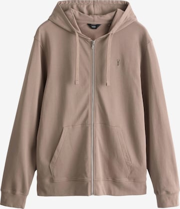 Next - Sudadera con cremallera en beige: frente
