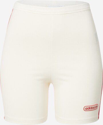 Coupe slim Pantalon 'Short' ADIDAS ORIGINALS en blanc : devant