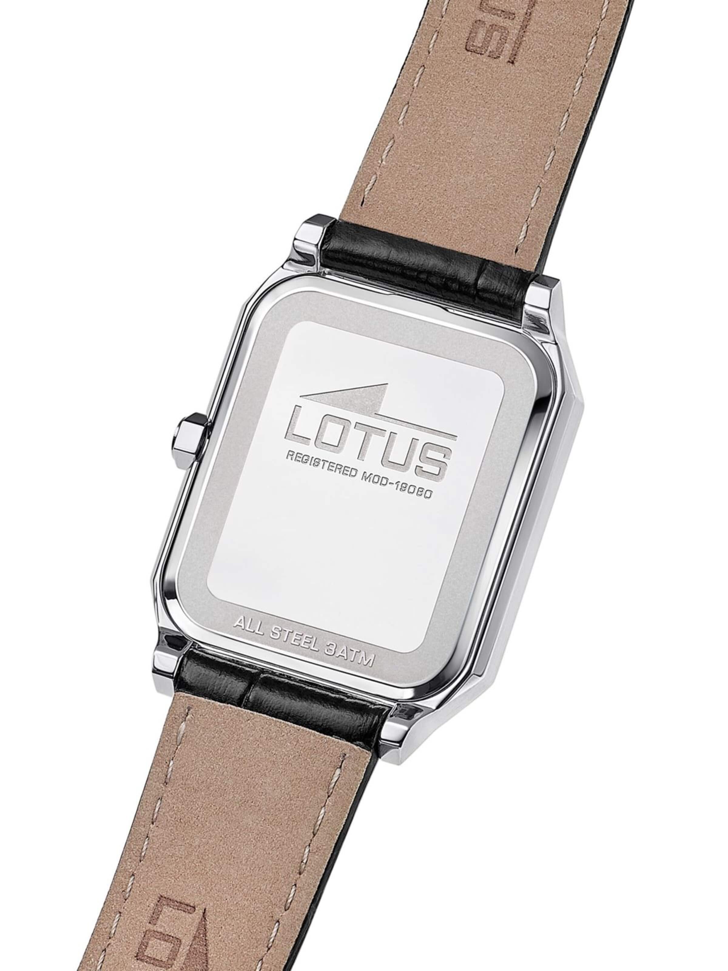 Lotus Analoog horloge 'Date watch Square Series' in Zwart