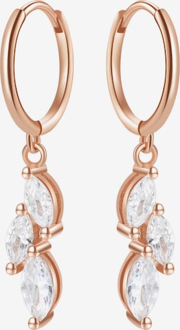 Hey Happiness Earrings 'Cluster Huggie' in Gold: front