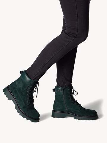 Bottines à lacets Tamaris en vert : devant