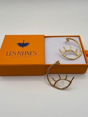Les Reines Örhängen 'Eye of the Sun' i guld