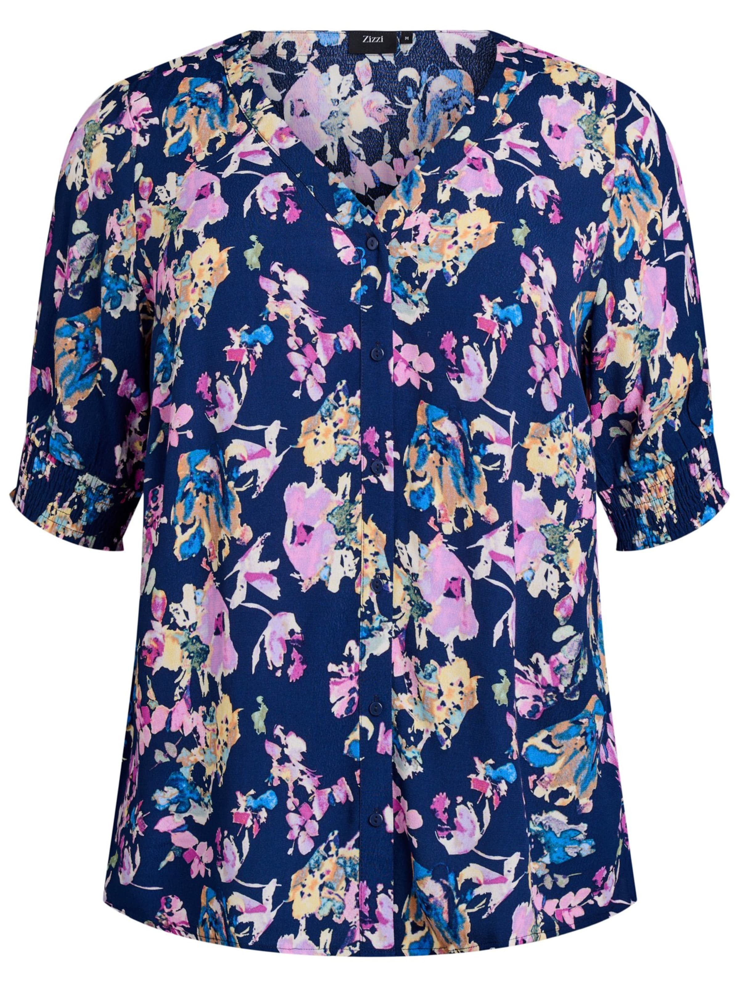 Zizzi Bluse 'VBella' in Blau: Vorderseite