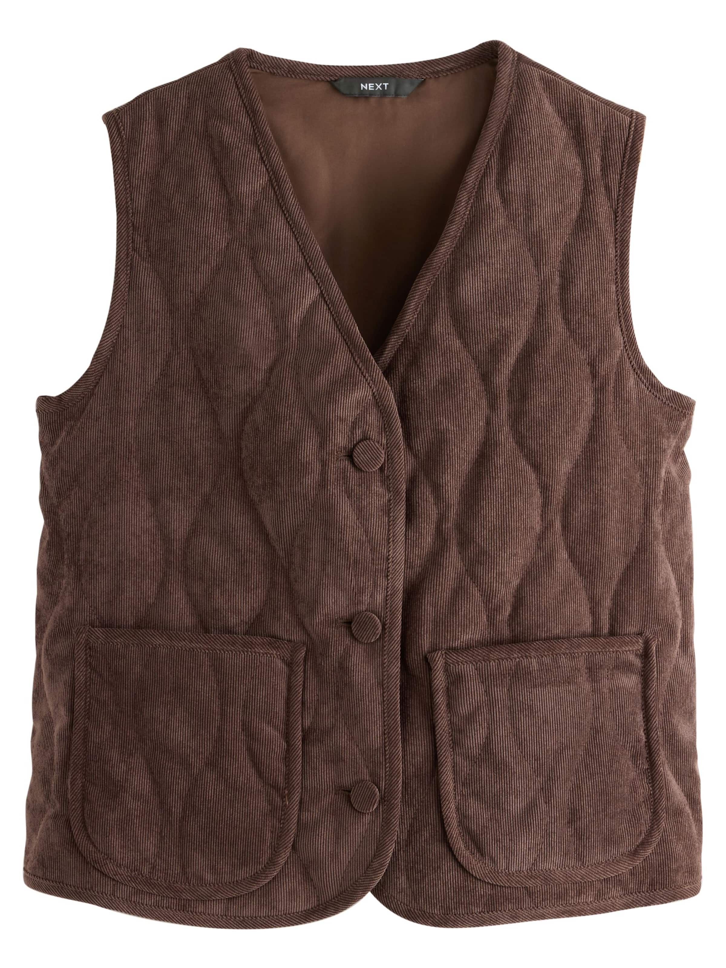 Next Жилетка в Коричневый: спереди
