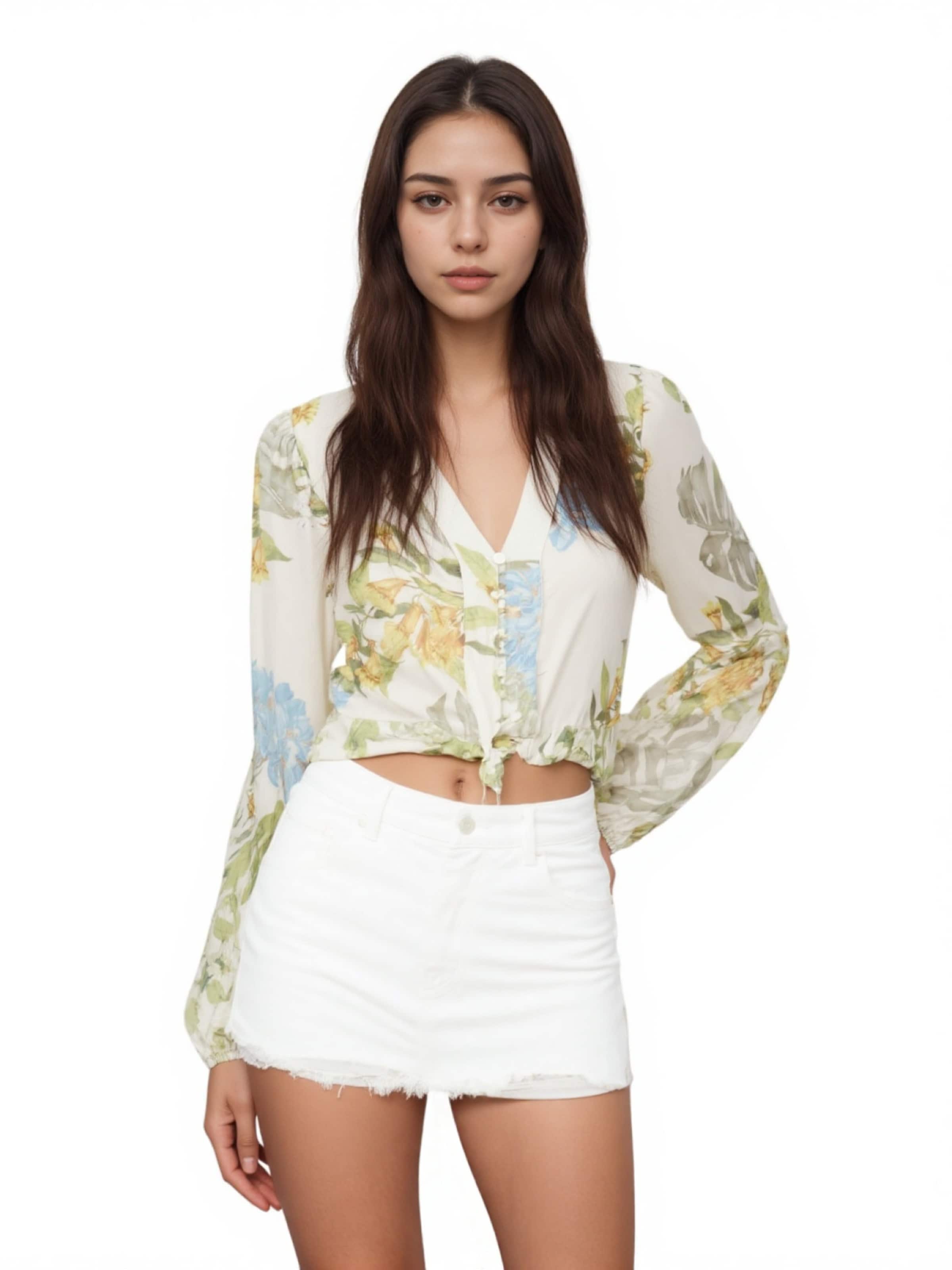 GUESS Blouse 'Shirley' in Wit: voorkant