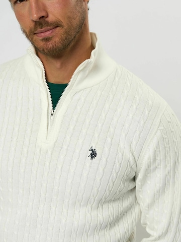 U.S. POLO ASSN. Trui 'Romeo' in Wit