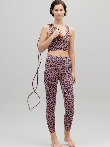 Hey Honey - Skinny Leggings 'Cropped' en lila: frente
