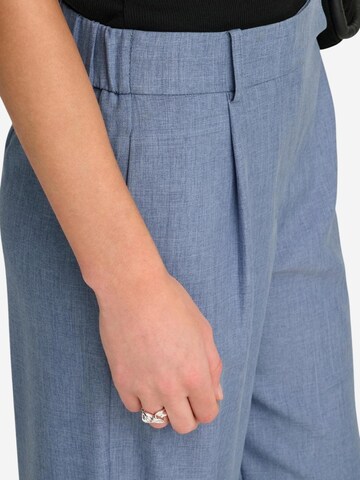 Wide leg Pantaloni con piega frontale 'Onllinda Hw Str Mel Pants Tlr Noos 15336761' di ONLY in blu