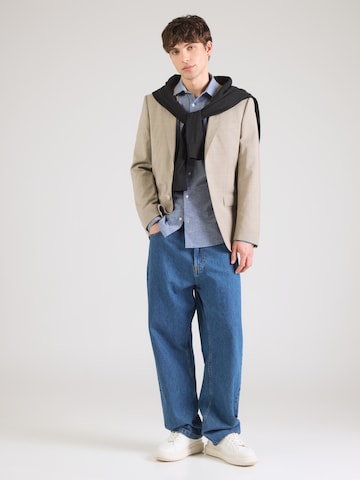 JJ Rebel Regular Fit Skjorte 'JREBMOSS' i blå