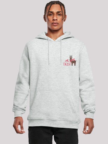 F4NT4STIC Sweatshirt 'Christmas Deer' in Grey: front
