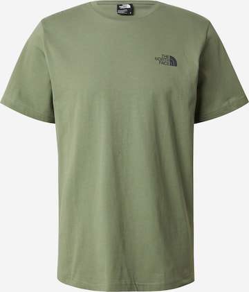 T-Shirt 'MOUNTAIN SKETCH' THE NORTH FACE en vert : devant