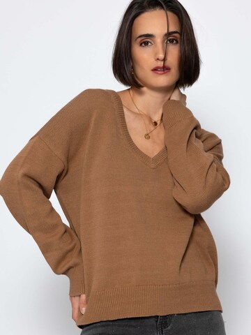 SASSYCLASSY Oversizepullover in Braun