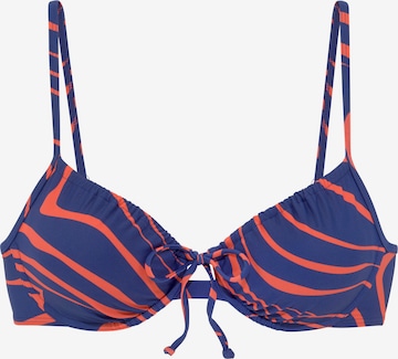 mėlyna BUFFALO Plati Bikinio viršutinė dalis 'Wire-Top Dune': priekis