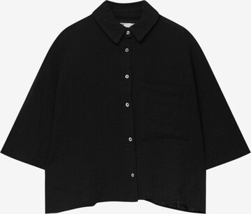 Pull&Bear Bluzka w kolorze czarny: przód
