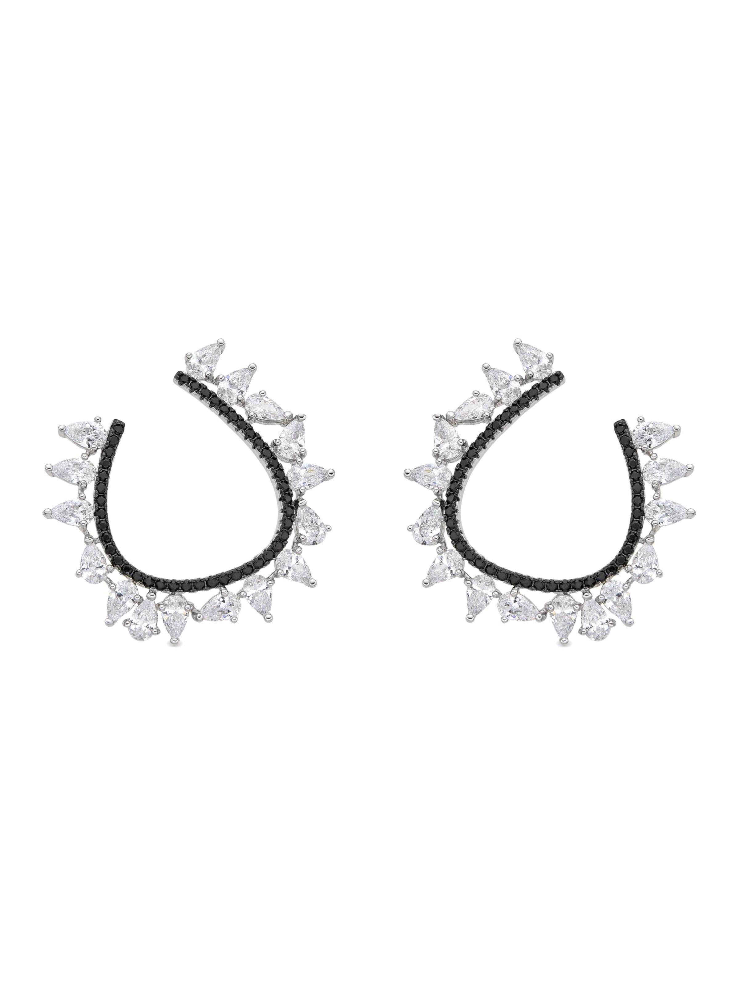 Luxenter - Pendientes 'SIDYA' en negro: frente