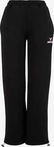 Largi Pantaloni de la Felicious pe negru: față