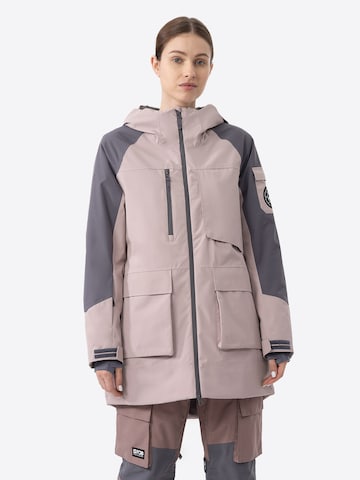 Veste outdoor 4F en beige : devant