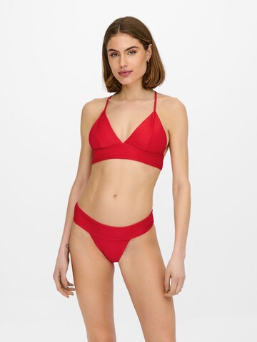 ONLY Triangle Bikini in Red: front