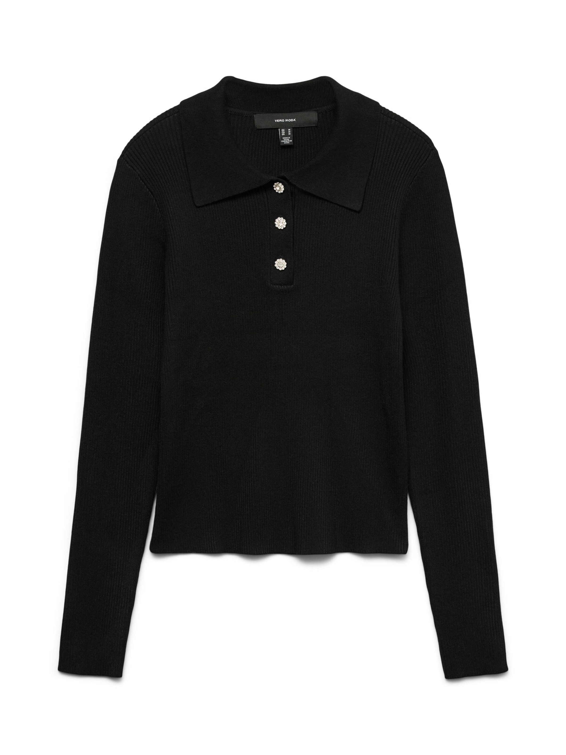 VERO MODA Pullover 'VMSilla' in Schwarz: Vorderseite