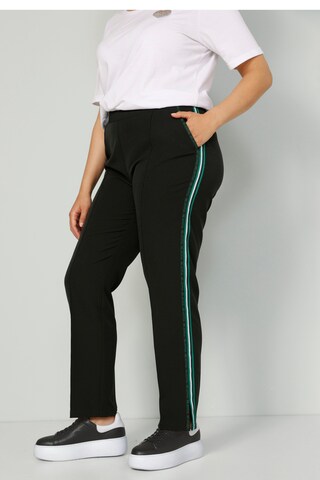 MIAMODA Regular Pants in Black: front