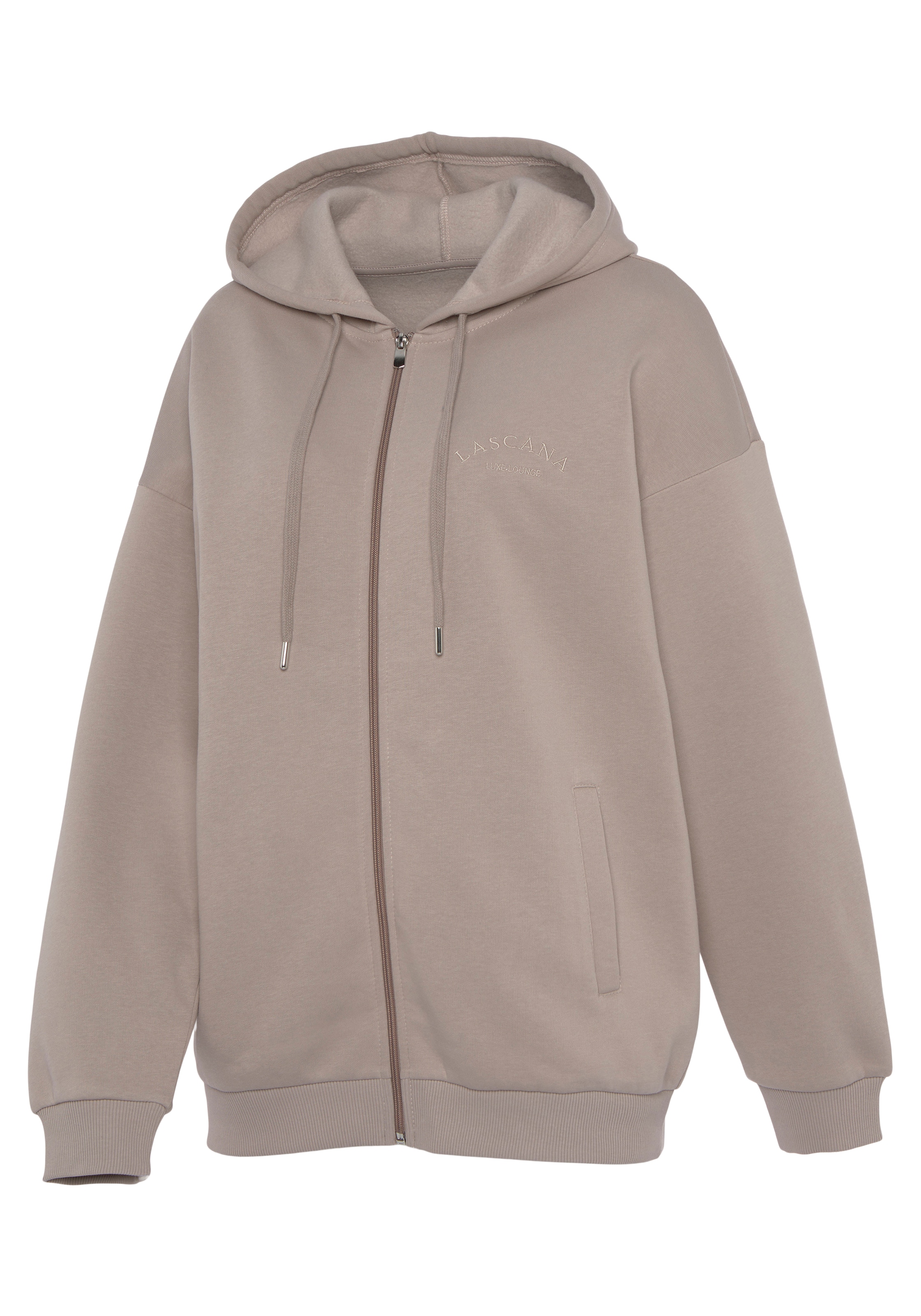 LASCANA Sweatjacka i beige