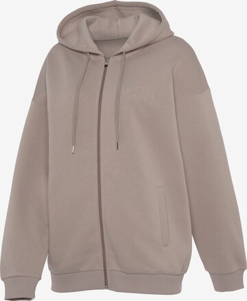 LASCANA Sweatjacke in Beige