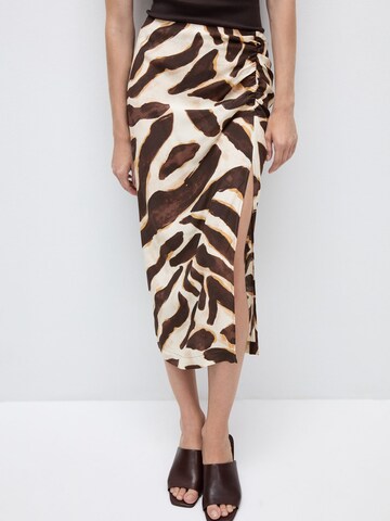 MANGO Skirt 'POSITO' in Brown: front