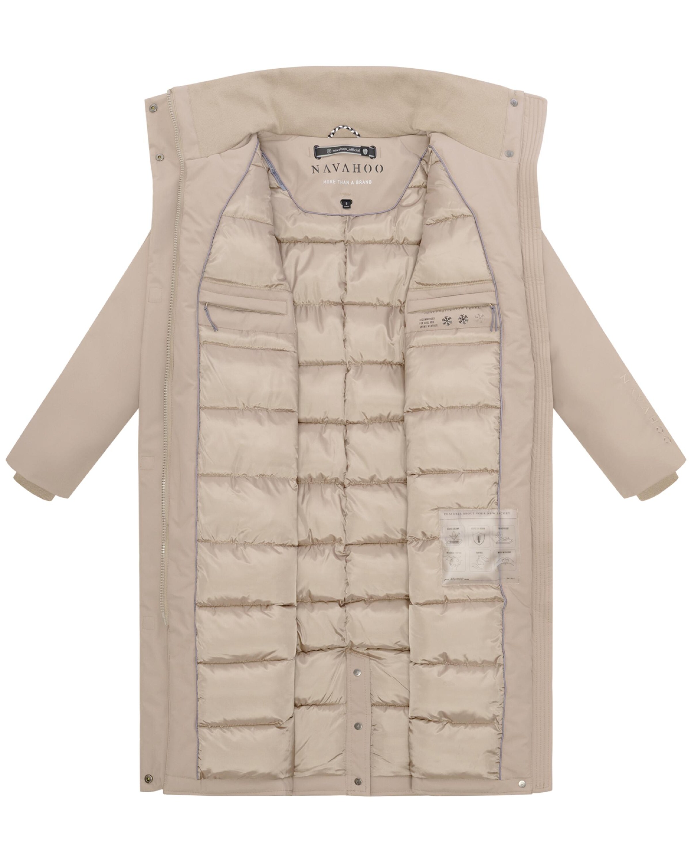 NAVAHOO Winter coat 'Traumblüte 14' in Grey