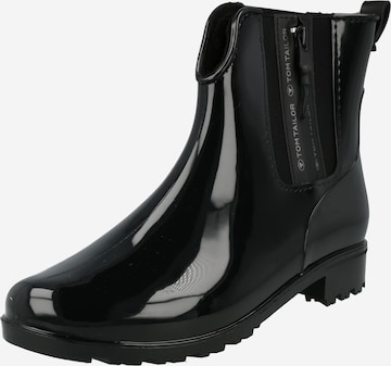 TOM TAILOR Rubber boot in Black: front