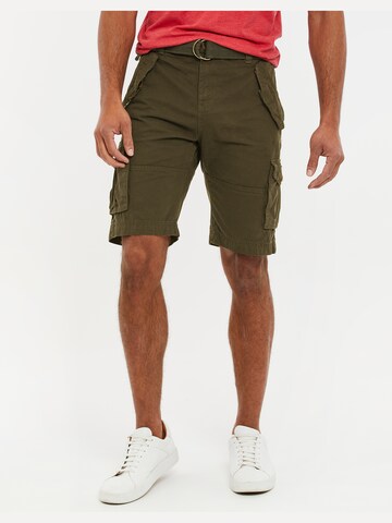 Threadbare Loose fit Cargo trousers 'Biscay' in Green: front