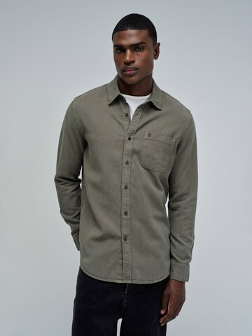 Coupe regular Chemise Salsa Jeans en vert : devant