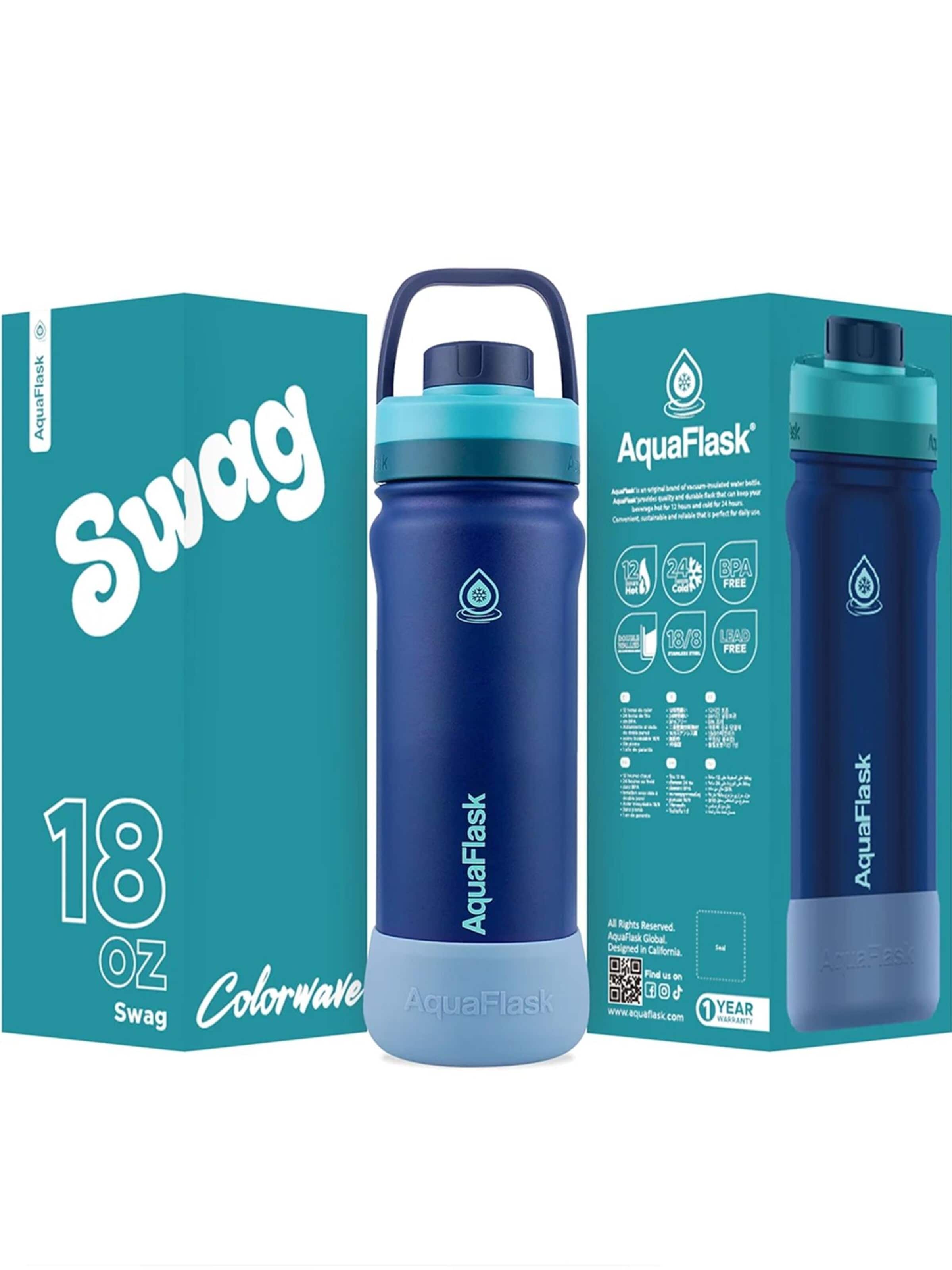 AquaFlask Láhev na vodu 'AquaFlask Termoláhev COLORWAVE 532 ml' – modrá