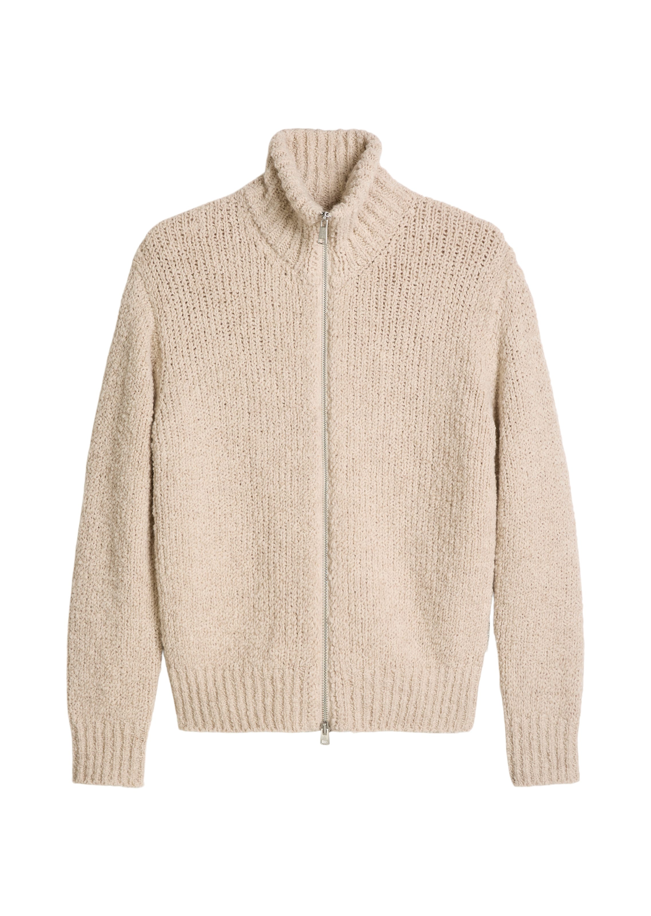 Marc O'Polo Gebreid vest in Beige: voorkant
