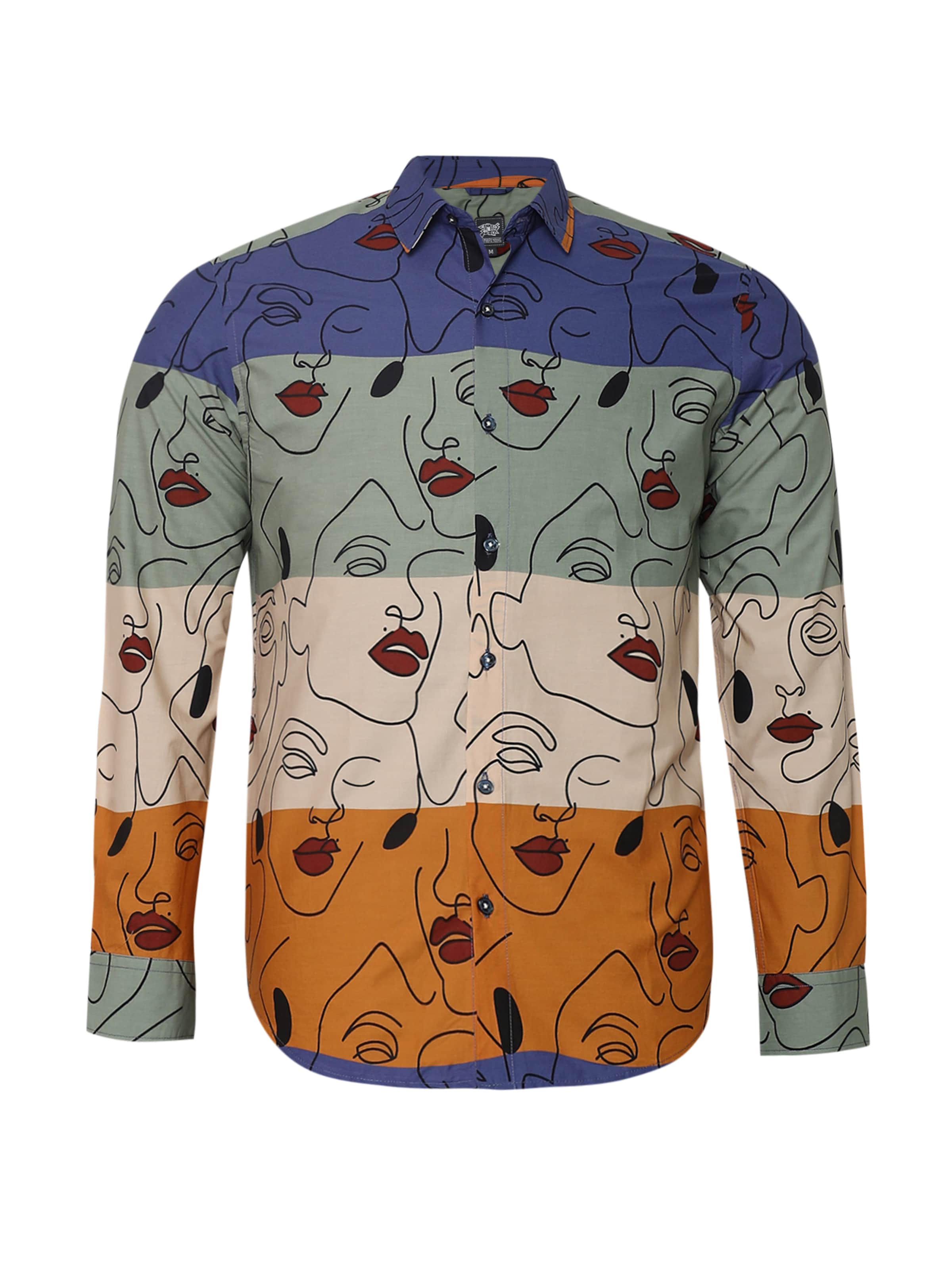 Campus Sutra Regular fit Button Up Shirt ' Major ' in Mixed colours: front