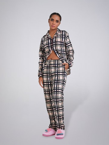 LEAFLETIC Pajama 'Leafletic Women’s Night Wear Long set' in Beige