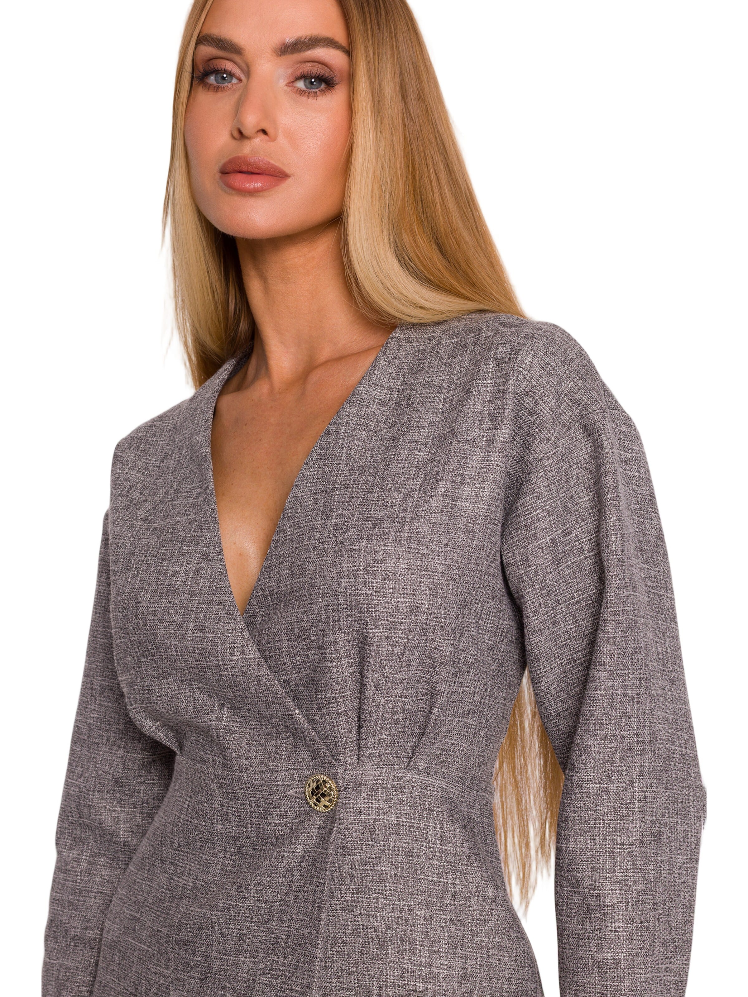 Rochie 'Sukienka tweedowa z koronką' de la made of emotion pe gri