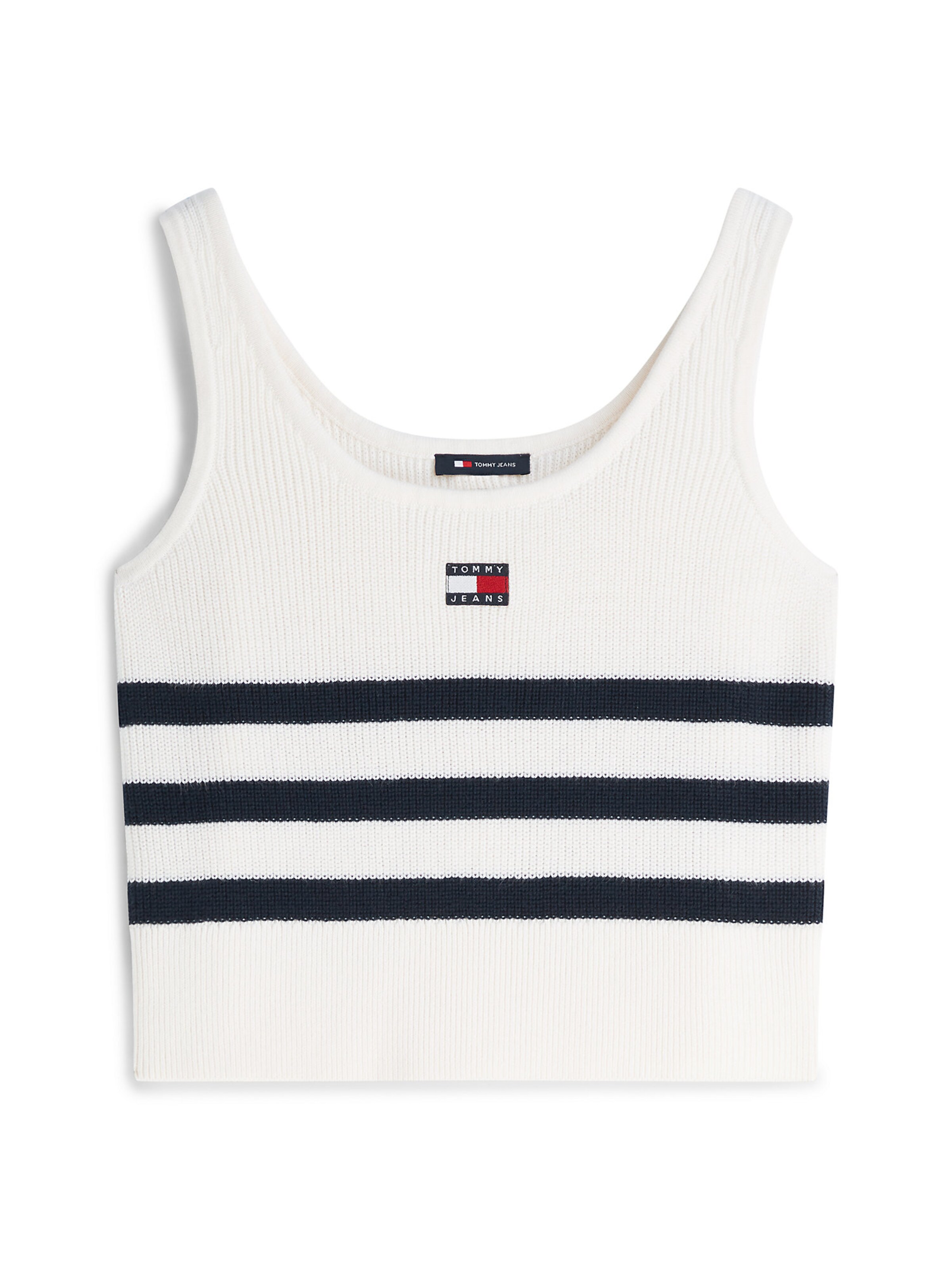 Tommy Jeans Sticktop in Weiß: Vorderseite