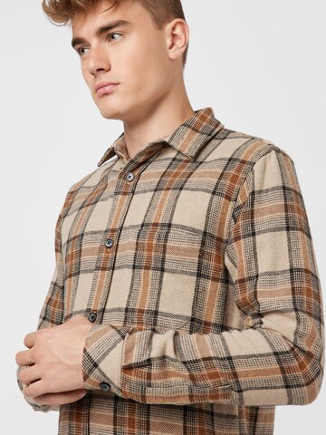 Samsøe Samsøe Comfort fit Button Up Shirt 'Waltones' in Brown