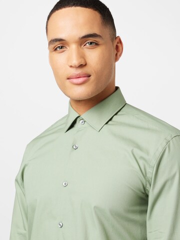 HUGO Red Slim fit Button Up Shirt 'Jenno' in Green