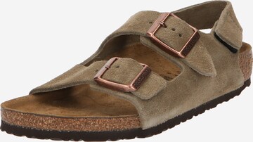 BIRKENSTOCK Открытая обувь 'Milano' в Серый: спереди