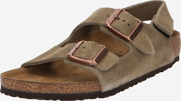 BIRKENSTOCK Sandals & Slippers 'Milano' in Grey: front