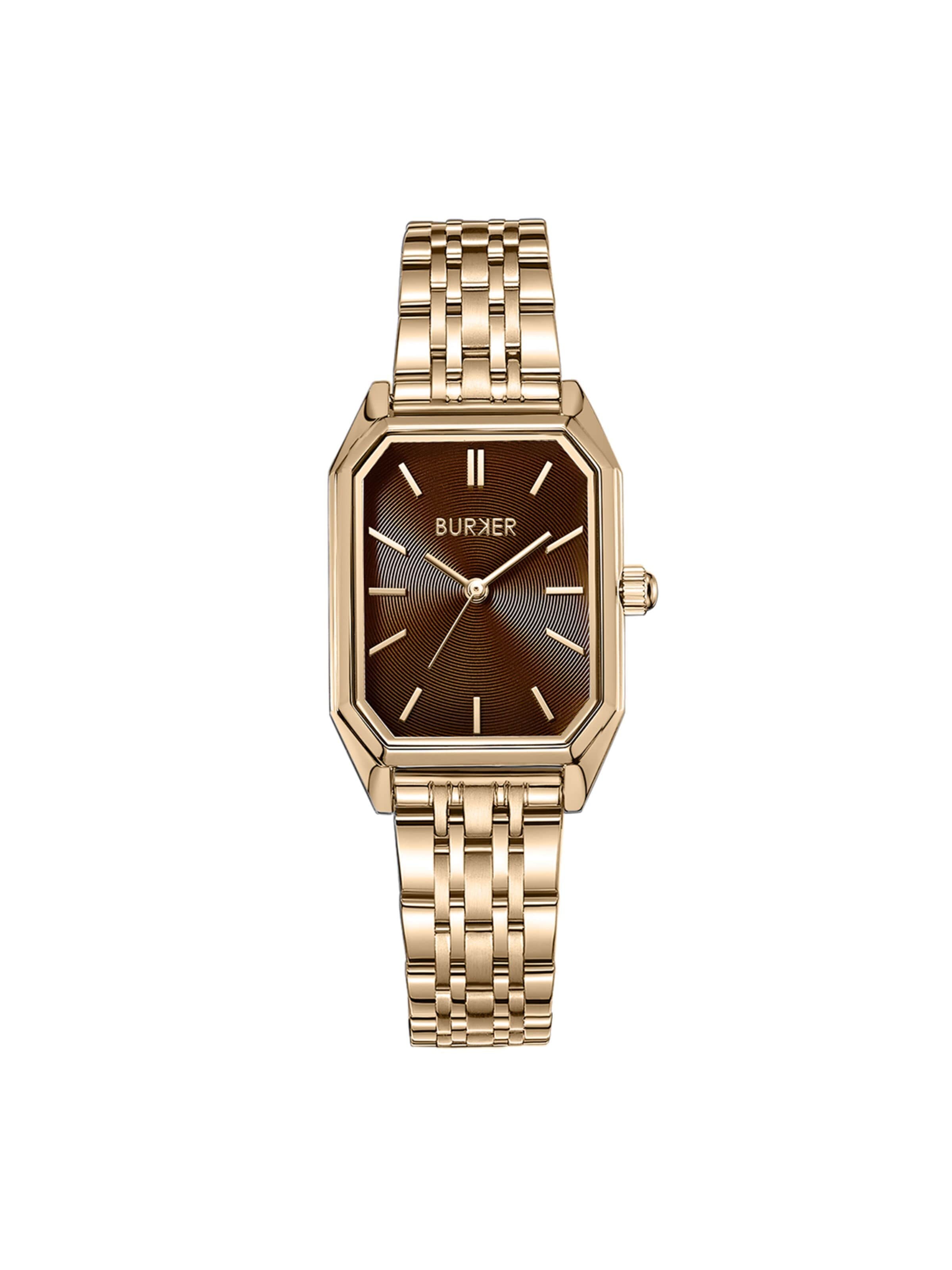 BURKER Watches Analoguhr 'Isabell Gold Brown'‌‌‌‌‌‌ in Gold: Vorderseite