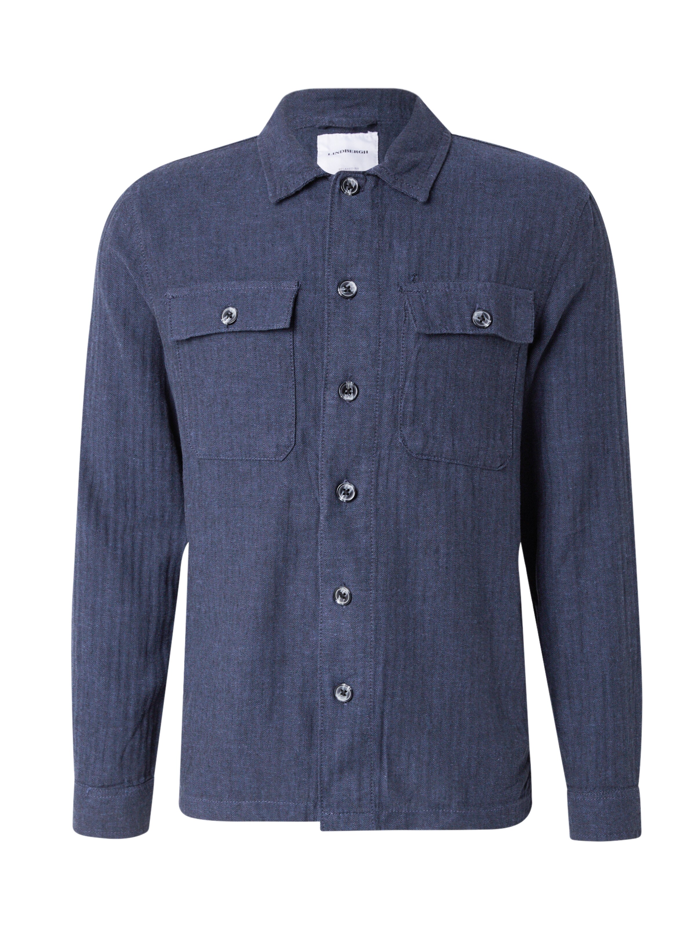 Comfort fit Camicia di Lindbergh in blu: frontale